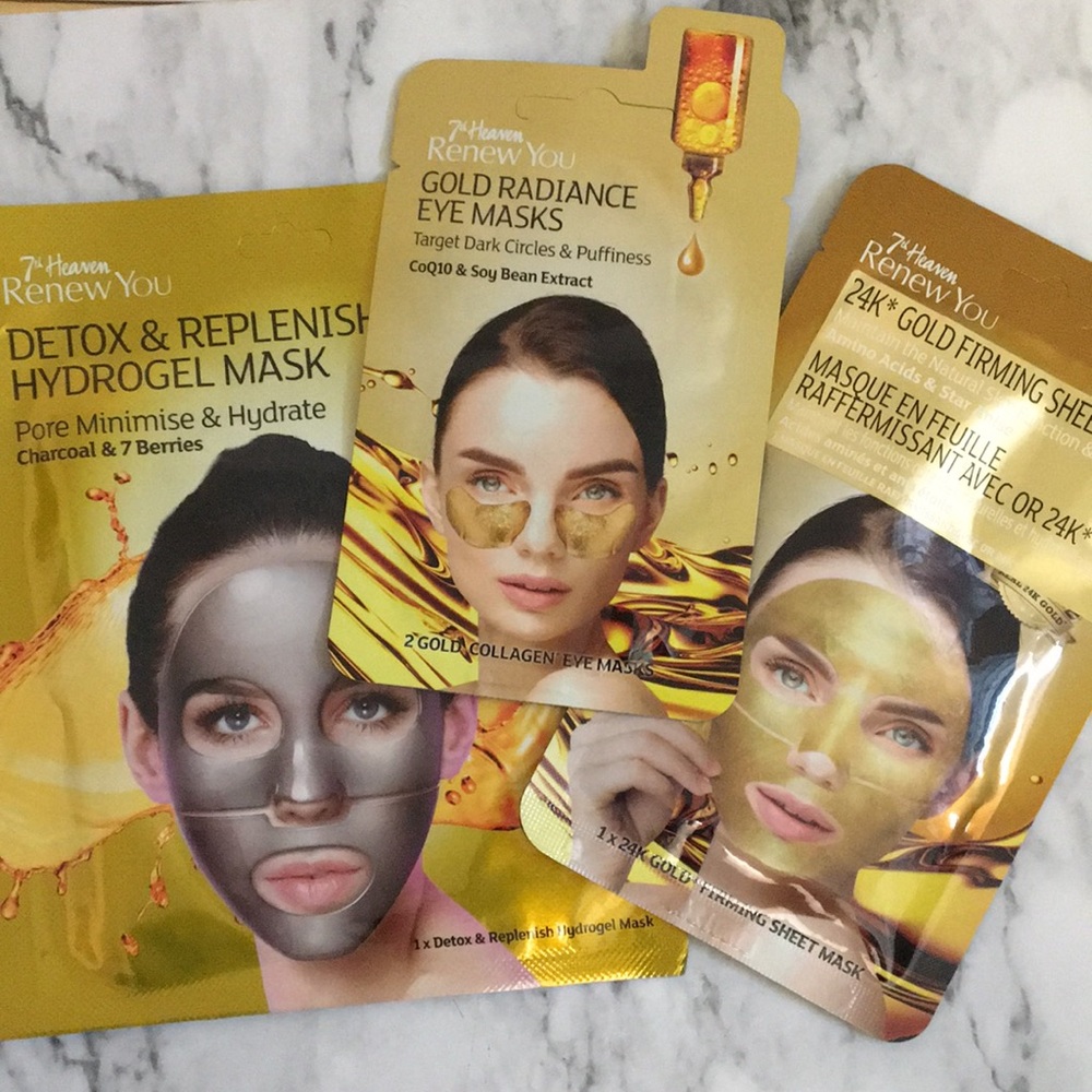 24k Gold Mask and Hydrogel Mask set